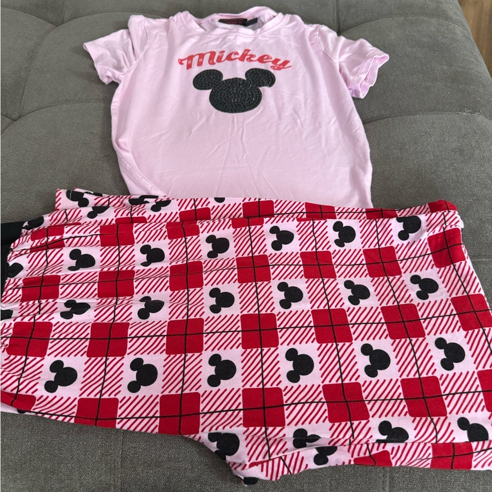 Disney Minnie Mouse Pink and Red Pajama Set